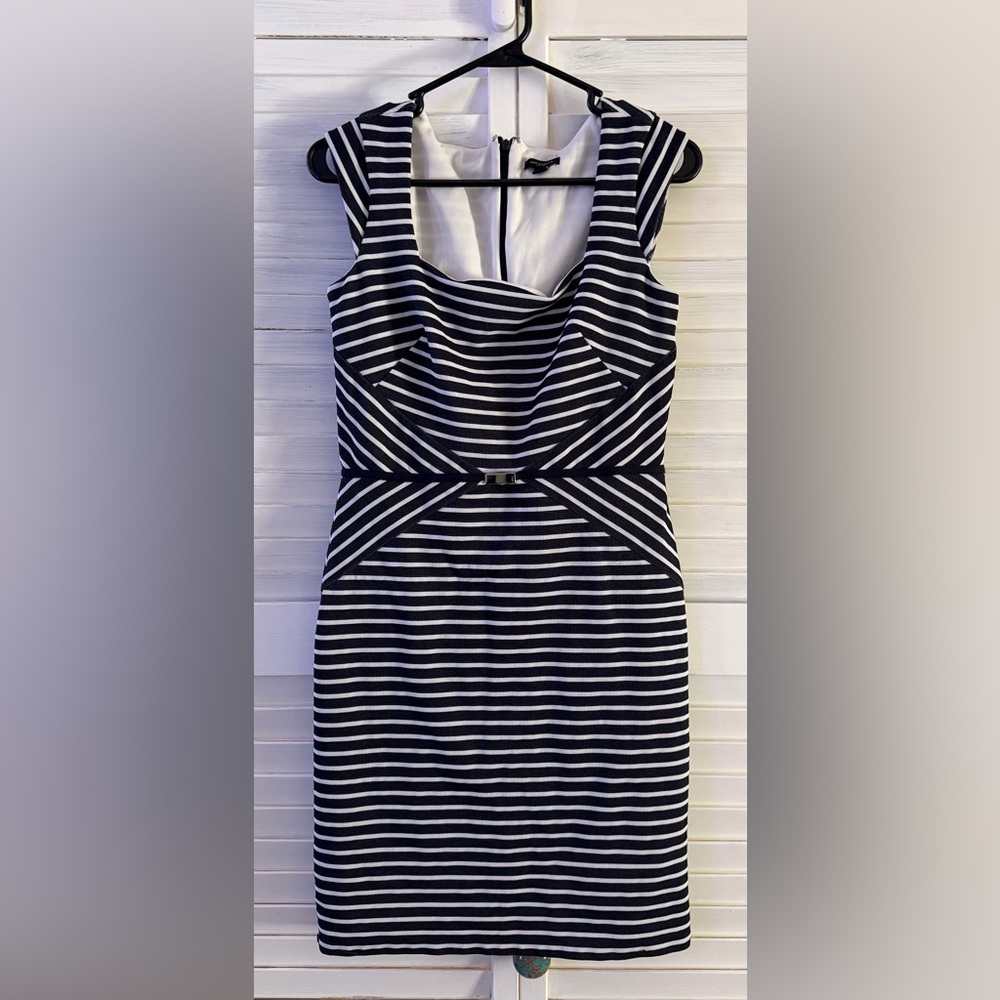 Ann Taylor Black and White Sheath Dress